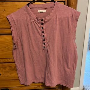 Madewell Henley Muscle Tee / Size Small